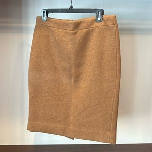 NWT JCrew size 6 brown wool skirt